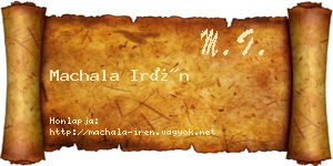 Machala Irén névjegykártya
